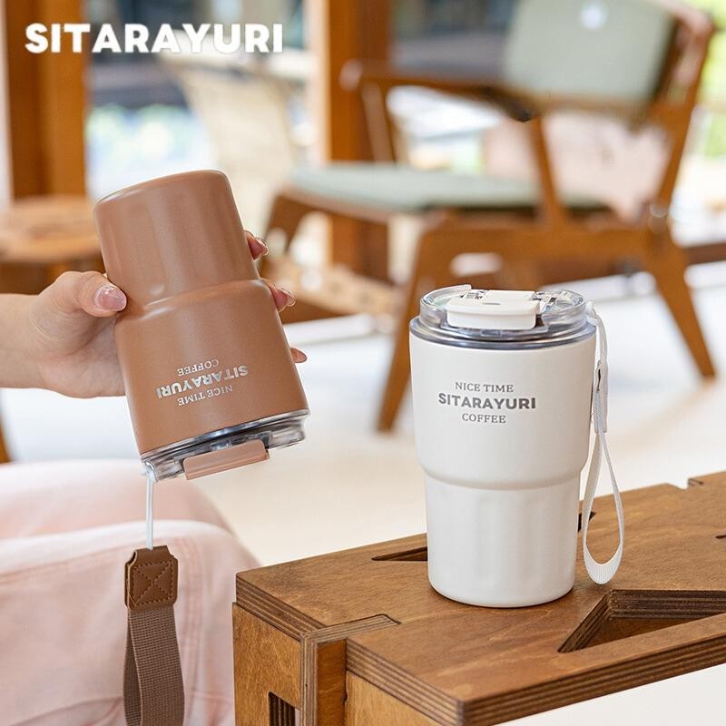 SITARAYURI (ของแท้) แก้วสแตนเลสเก็บอุณหภูมิ แก้วเก็บความร้อน/เย็น 290ml 360ml 600ml แก้วกาแฟ