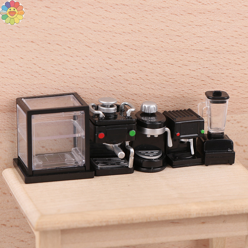 Gogo 1 PC Mini Dollhouse Miniature เฟอร์นิเจอร์เครื่องชงกาแฟถ้วยกาแฟจัดเก็บชั้นวางจําลองตุ๊กตาตกแต่ง DIY ของเล่นตุ๊กตา House TH