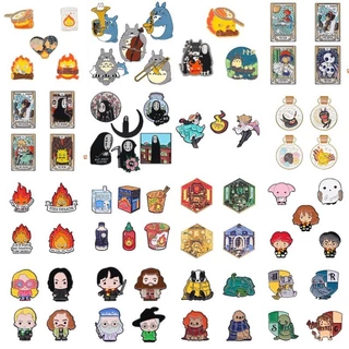 100 ชุด 2-7 ชิ้น Magic Academy อะนิเมะเข็มกลัด Miyazaki Hayao การ์ตูน Badge Pokémon น่ารัก Lapel Pin เสื้อผ้าอุปกรณ์เสริมเครื่องประดับของขวัญ