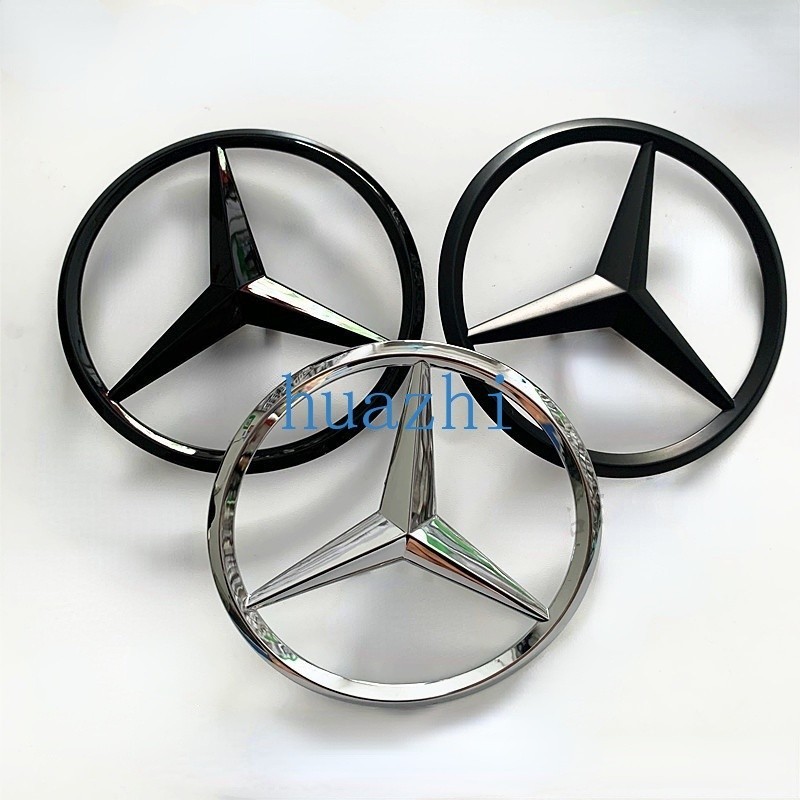 Hz 90mm Mercedes-Benz Trunk Chrome Star Emblem Badge โลโก้ 3.5