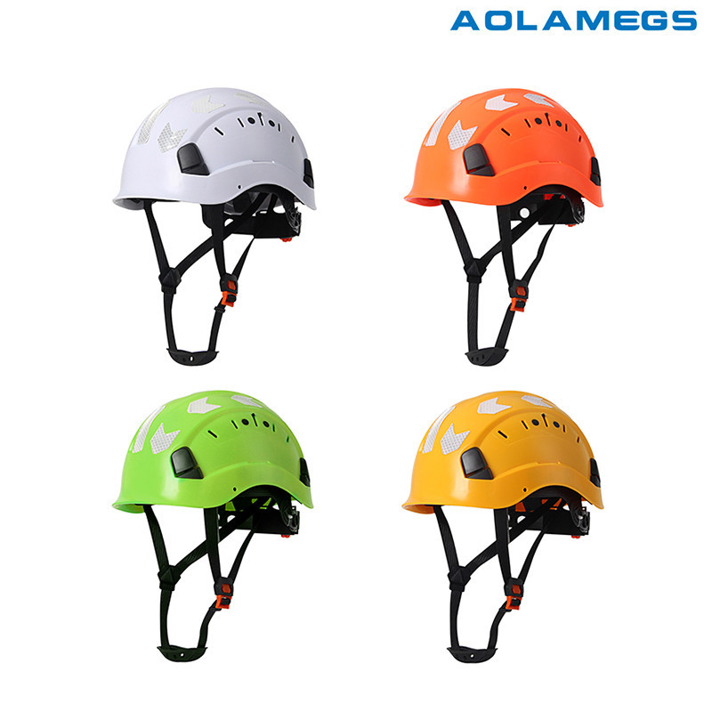 AOLAMEGS ก่อสร้างหมวกนิรภัย DIY สติกเกอร์สะท้อนแสง CE ANSI จักรยานหมวกกันน็อกสถานที่ก่อสร้าง