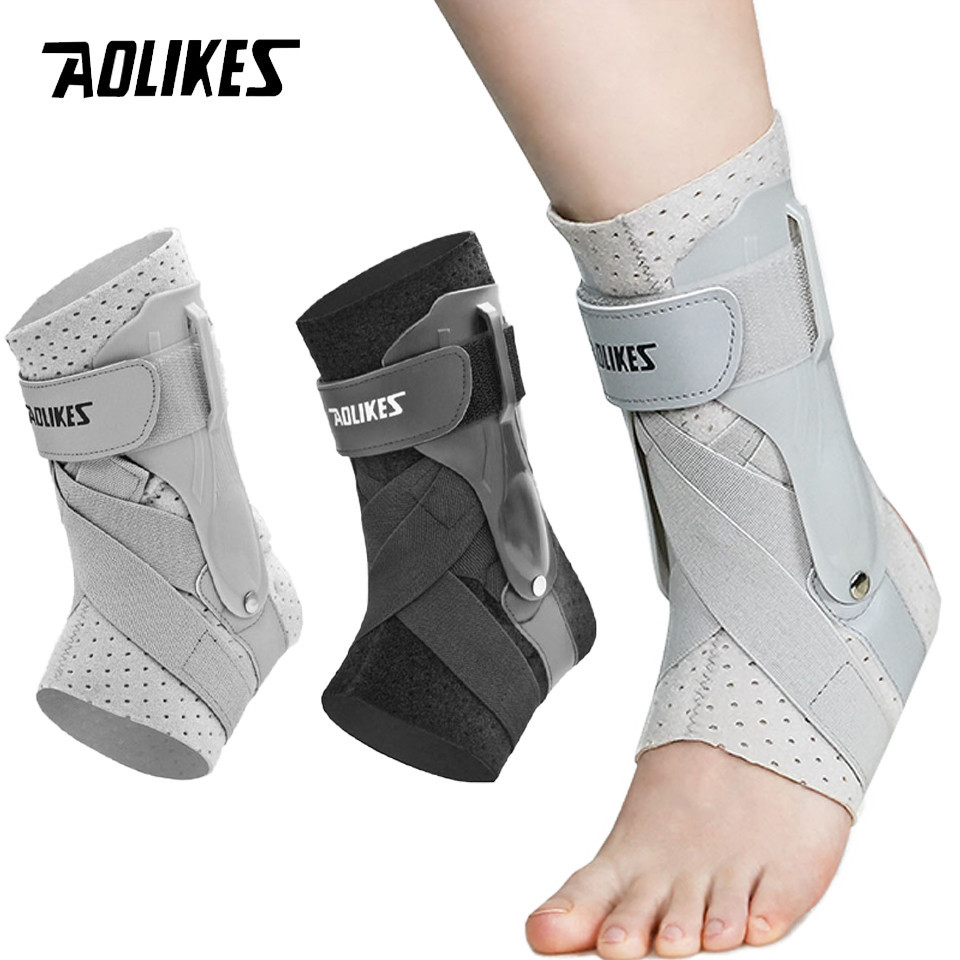 AOLIKES เหมือนกัน แผ่นรองรับข้อเท้าแบบรัดแปดทางแบบรัด 1 ชิ้นแบบคงที่ที่รัดกีฬาระบายอากาศ