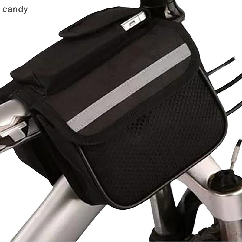 Ndy จักรยานกันฝนกรอบด้านหน้ากระเป๋าท่อจักรยานอานคู่รูปร่างกระเป๋าจักรยานเสือภูเขาขี่จักรยานอุปกรณ์เสริมขนาดใหญ่ความจุกระเป๋าปั่นจักรยาน N