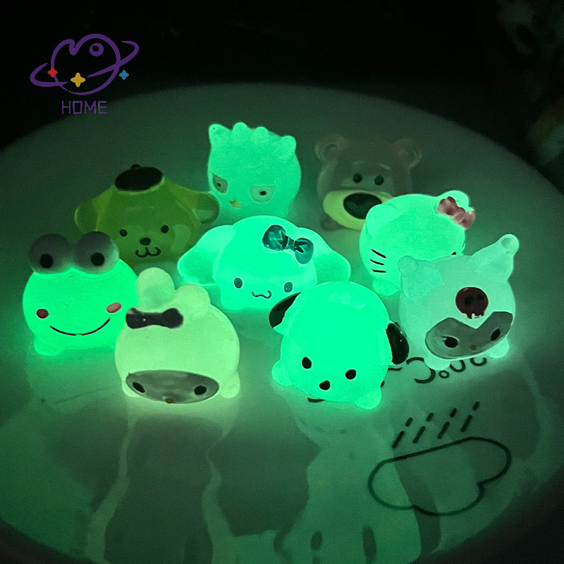 [mayhome] 1 ชิ้น Noctilucent เรซิ่น Miniature Figurines Luminous สัตว์ Microlandscape ตกแต่ง Fairy Garden ตกแต่งบ้าน {TH}