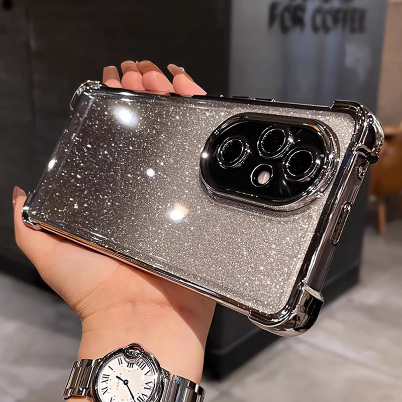 สําหรับ OPPO Reno 13F 12F 11F 5 7 8 10 11 12 13 Pro 6Z 7Z 8Z 8T Gradient Glitter ชุบเคสโทรศัพท์กล้องป้องกันถุงลมนิรภัยกันกระแทกซิลิโคนอ่อนนุ่มฝาครอบ