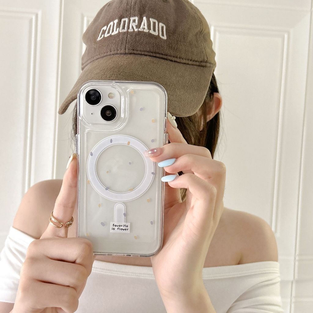 ใหม่แม่เหล็กที่ใช้งานได้ Apple 15promax เคสโทรศัพท์ iphone15pro เคสป้องกัน 14 การชาร์จแบบไร้สายกันกระแทก 13plus โปร่งใส