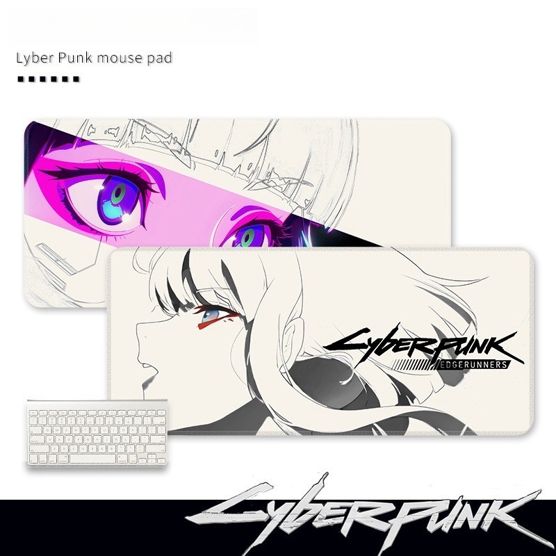 Cyberpunk edge walker แผ่นรองเมาส์แผ่นรองโต๊ะขนาดใหญ่เด็กชายอะนิเมะเกมโต๊ะคอมพิวเตอร์ Pad แป้นพิมพ์ Pad