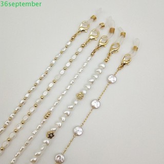 September สายคล้องแว่นตาประดับไข่มุกสําหรับผู้ชายและผู้หญิง