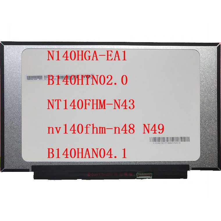 14 นิ้ว 30 พิน 1920*1080 N140HGA-EA1 b140htn02.0 NT140FHM-N43 N49 b140han04.1 30 พินจอแสดงผล LCD LED