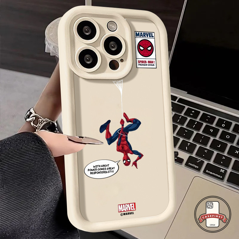 การ์ตูนสไปเดอร์แมนเท่ ๆ เคส Tpu สำหรับ Vivo Y36 Y22 Y15s Y15 Y27 Y12s Y21 Y02 Y78 Y33s Y12i Y20 Y17s Y17 Y100i - รูปที่ 3