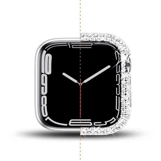 สําหรับ Apple Watch 40/41/44/45 มม.38 มม.42 มม.49 มม.สําหรับ iwatch กระจกนิรภัยเพชรกรณีฝาครอบปลอก