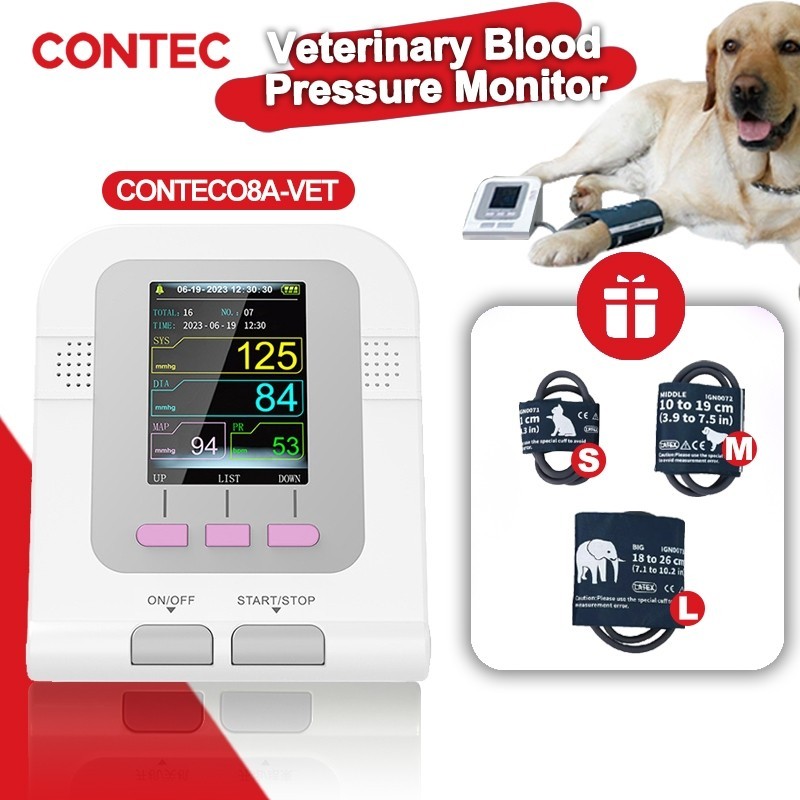 CONTEC08A Vet Animal ใช้ซอฟต์แวร์ USB รับประกัน1ปี CONTEC Digital Veterinary Blood Pressure Monitor