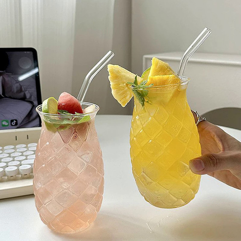 480Ml Pineapple Shaped Cocktail Glasses Creative Drinking Cup Transparent Water Glass Red Wine Glass