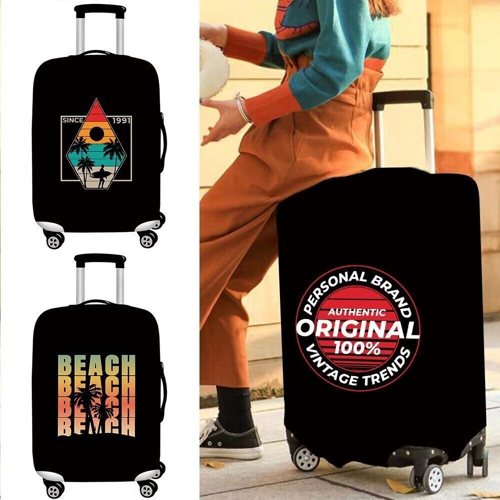 พร้อมส่ง ผ้าคลุมกระเป๋าเดินทางผ้ายืดหนาอย่างดี 18/24/26/28/32 นิ้ว   ผ้าหนาอย่างดี Luggage Cover holiday ซีรีส์ ในสต็อก