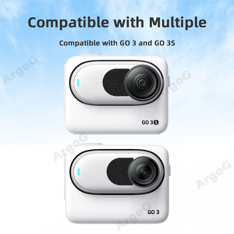 Argog 6 ชิ้น Mic Wind Muff สําหรับ Insta360 GO 3S/GO 3 ลมลดเสียงรบกวนฝาครอบฟองน้ํา Insta360 GO3S อุปกรณ์เสริม