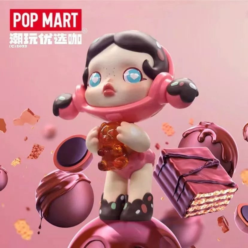 Pop Mart Skullpanda Candy Monster Town Series ของเล่นแฟชั่นทํามือของขวัญกล่องตาบอด