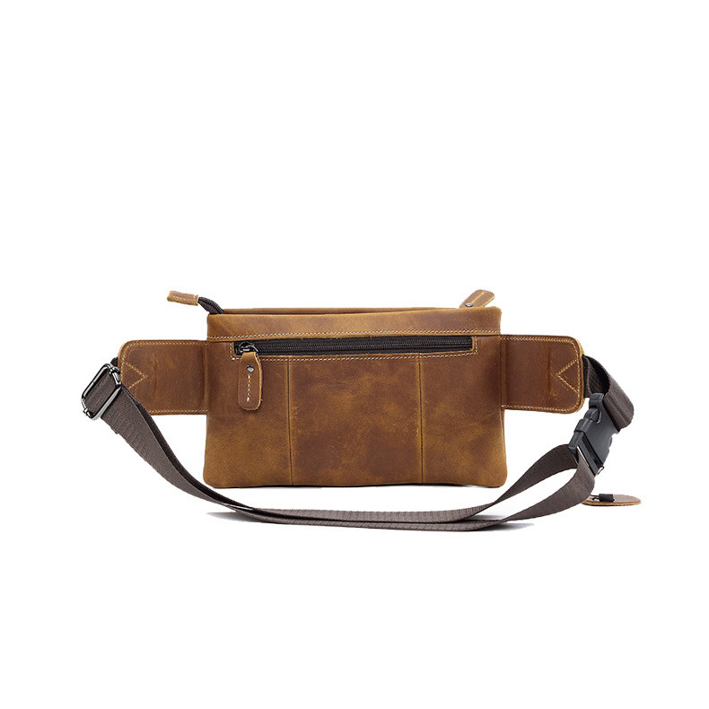 Sunwish No.M409 Luxury Real Leather Crazy Horse Cow Leather Men Chest Bag กระเป๋าคาดเอว