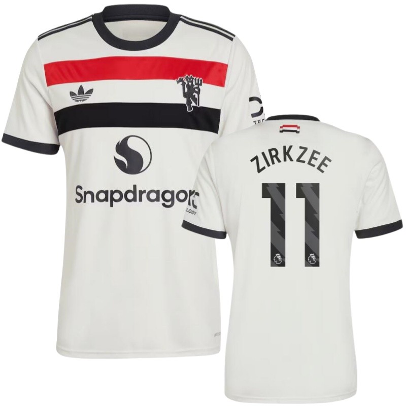 แฟน ๆ ฉบับที่ 24/25 เสื้อฟุตบอลแมนเชสเตอร์ ยูไนเต็ด 3 ส-4เอ็กแอล ที-shir พร้อมการพิมพ์ ซิร์คซี่ 11,สามารถเพิ่มชื่อและตัวเลขของคุณได้