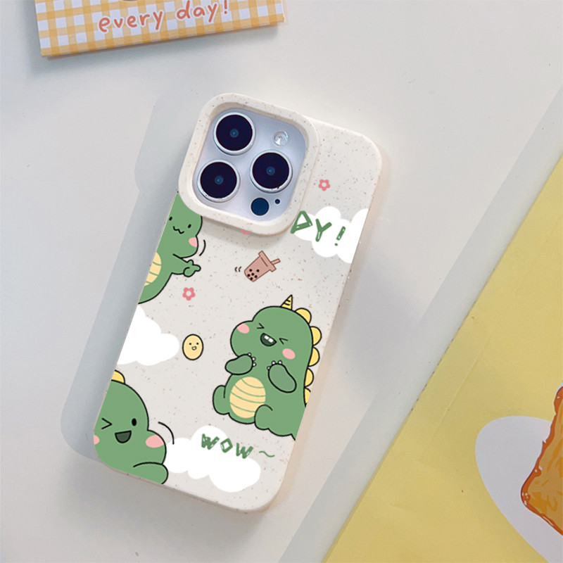 ขั้นสูง กรณีโทรศัพท์ อะนิเมะ ป้องกันการชนกัน iPhone 7 8 Plus 15PRO XR XS X 11  13 12 14 Pro Max มังกรนมมีความสุข - รูปที่ 2