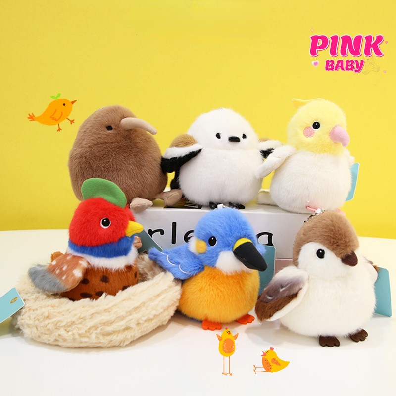 12เซนติเมตรน่ารักการ์ตูนกีวีนกจําลองหัวนมนกของเล่นตุ๊กตาสีนกแก้วตุ๊กตานุ่มตกแต่งบ้านตุ๊กตาสัตว์ของขวัญสําหรับชายหญิง