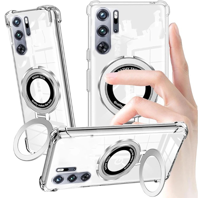 แม่เหล็กไร้สายชาร์จสําหรับ Xiaomi Mi 14T Pro 13T 12T 11T 10T Lite 9T Pro Soft TPU โปร่งใสถุงลมนิรภัยกันกระแทก