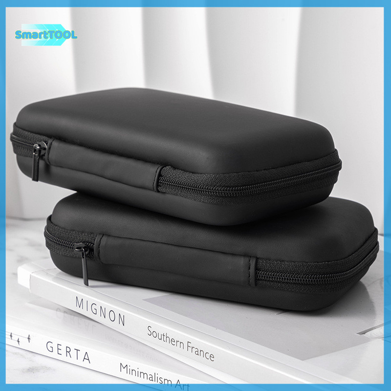 UTZN> แบบพกพา 3C Hard Digital Gadgets กระเป๋าเก็บหูฟังหนังเทียมเคสชาร์จสายเคเบิลข้อมูล U Disk Organizer ใหม่
