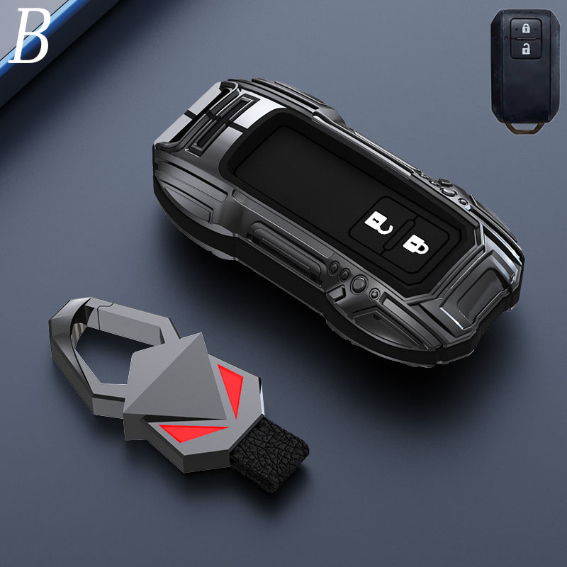 (Black Myth:key Case) Suzuki XL7 Ertiga Swift XL7 2022-2024 Zinc Alloy+Silicone Car Remote Key Case Cover