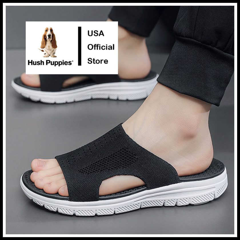 Hush Puppies รองเท้าแตะชายรองเท้าแตะชายหาดชายรองเท้าแตะบุรุษฤดูร้อนปัดพลิกผู้ชาย