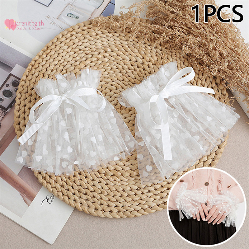 Renbg 1PC ตกแต่งเล็บสําหรับเล็บลูกไม้ปลอมจีบ Cuff เล็บการถ่ายภาพ Props แขนปลอมเล็บอุปกรณ์เสริม TH