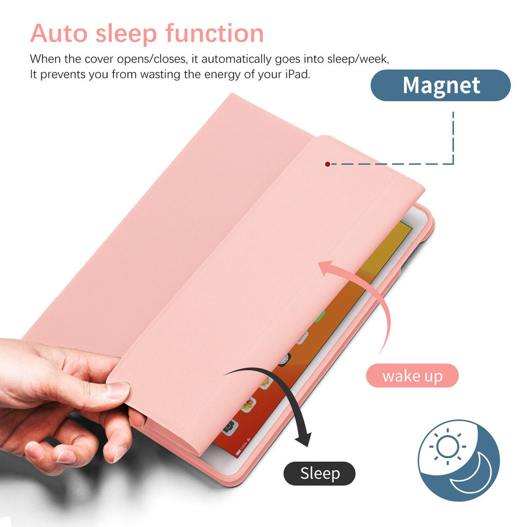 เคสคีย์บอร์ด สำหรับ Samsung Tab S7 S8 S7 FE S7 Plus S8 Plus S9 S9 FE S9 Plus S9 FE Plus ไม่มีแป้นพิมพ์ มีช่องใส่ปากกา - รูปที่ 2