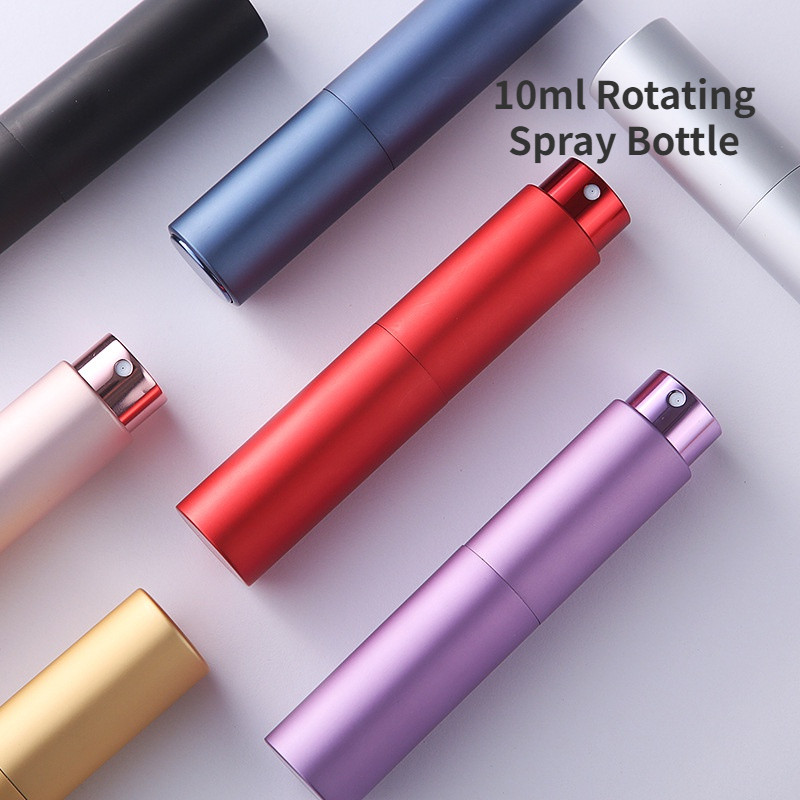 10ml แก้ว Liner น้ําหอม Rotary Sub-Botling สเปรย์ที่ถอดออกได้ขวดเปล่ารีฟิลสําหรับเดินทาง