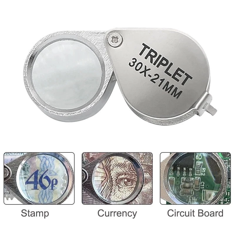 กล้องส่องพระ แว่นขยายส่องเพชร เครื่องประดับ ขนาด 30x21 mm