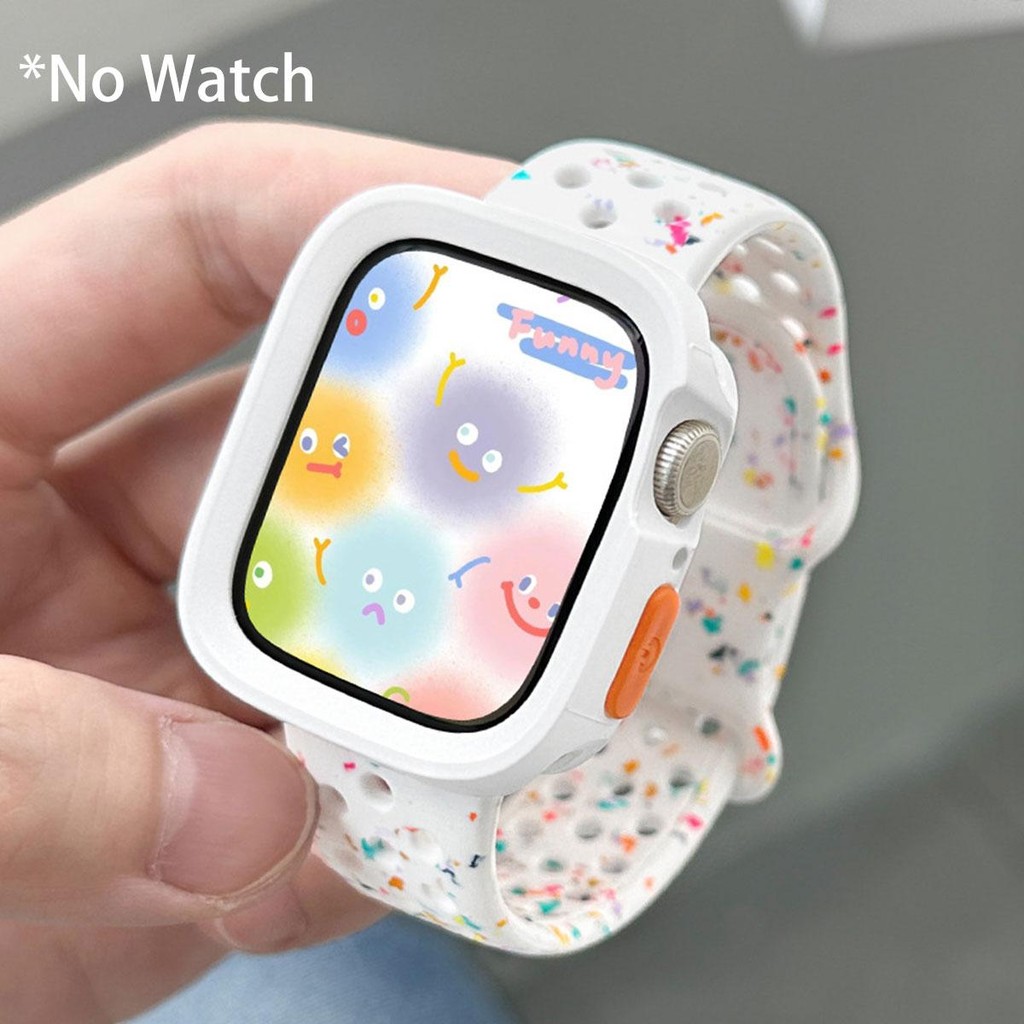 เคสซิลิโคนกีฬา + สาย สําหรับ Apple Watch Ultra 49มม. 9 8 7 SE 6 5 และ IWatch Ultra 2 49มม. รองรับ 44/45/41/40มม.