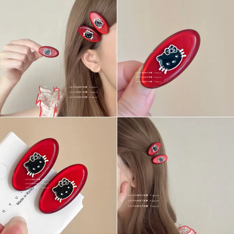 ใหม่ Jelly สี Kitty Hairpin รูปไข่ Hairpin Duckbill คลิปสาวน่ารักอุปกรณ์เสริมผม