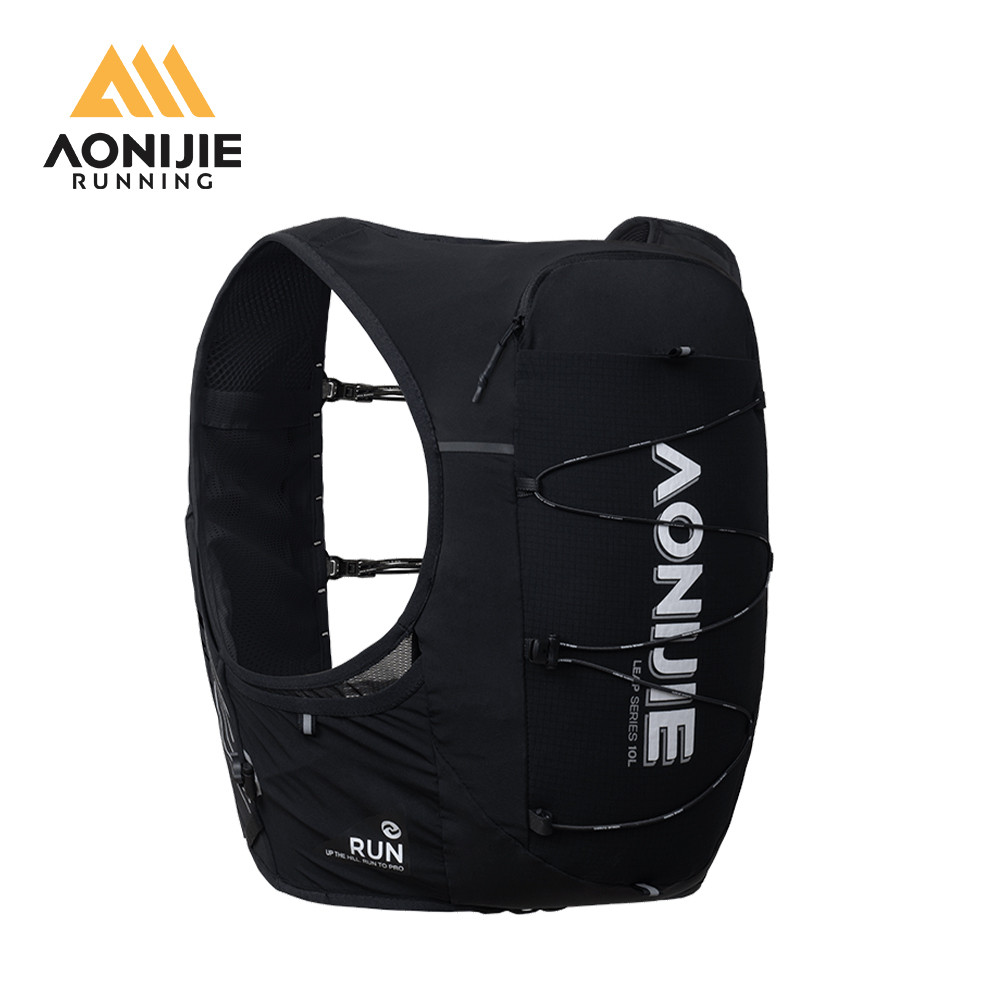 Aonijie C9116-10L Full Black Hydration Pack กระเป๋าเป้สะพายหลัง Marathoner Running Race Hydration Ve