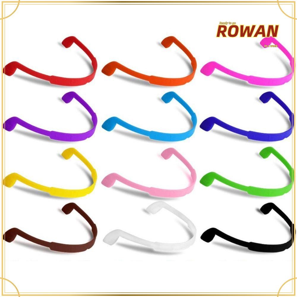 โรวัน เชือกแว่นตา, สายรัดแว่นตายืดซิลิโคน, อุปกรณ์แว่นตา 10 สีกีฬากันลื่นแว่นตา เชือก