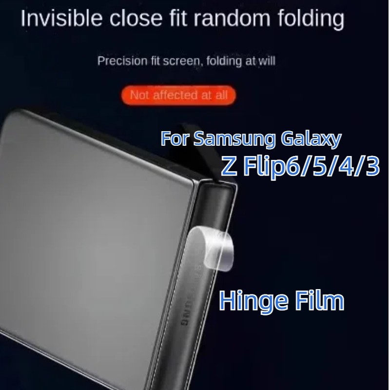 2 ชิ้นกลางบานพับฟิล์ม Hydrogel สําหรับ Samsung Galaxy Z Flip 6 5 4 3 บานพับป้องกัน Samsung Z Flip6 Flip5 Flip4 Flip3 ชายแดนสติกเกอร์โทรศัพท์บานพับฟิล์ม