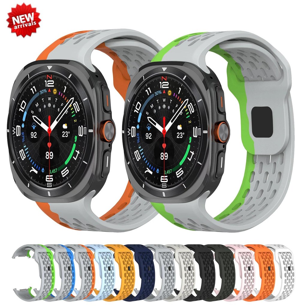 สายรัดสําหรับ Samsung Galaxy Watch Ultra 47 มม.ซิลิโคน Band Soft Sport Correa สร้อยข้อมือสําหรับ Galaxy Ultra 47 MM เปลี่ยนสายนาฬิกา