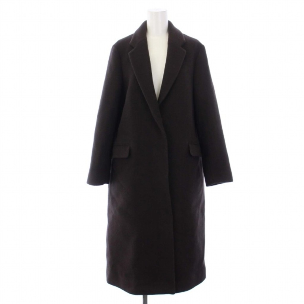 Speak & Span W Mossa Chester Coat Long Wool Nylon S Brown Direct from Japan Secondhand  e9a52037b39d