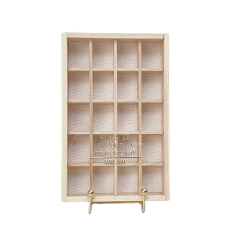 เล็บกล่องเก็บเครื่องประดับเล็บเครื่องมือไม้เนื้อแข็งวัสดุกันฝุ่น พลอยเทียม กล่อง20ช่อง14.5*23ซม - รูปที่ 7