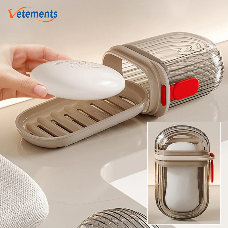1/3 ชิ้น Creative Soap Leak-proof ปิดผนึกกล่องถาดท่อระบายน้ํา - Travel ขนาดเล็กแบบพกพาพลาสติกสบู่กรณี - ห้องน้ําน้ําหอมผู้ถือสบู่