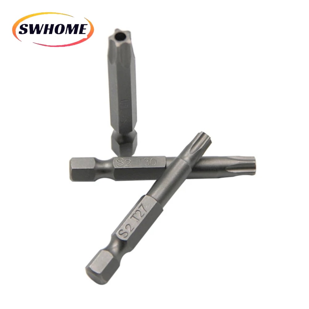 สวโฮม! 1 PC 50 มม.1/4 "Hex Shank ห้าจุดแม่เหล็ก Torx ไขควงบิตสําหรับ T10-T40 สต็อกพร้อม
