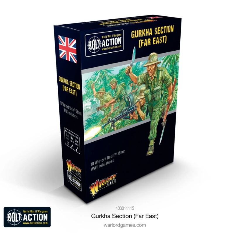 [พร้อมส่ง] WARLORD GAMES : BOLT ACTION: Gurkha Section (Far East) โมเดลจำลอง
