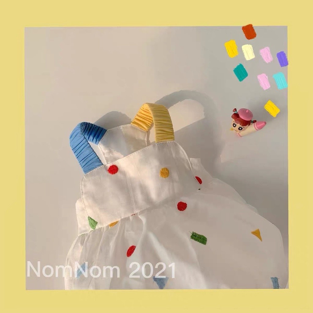 แมวเรขาคณิตฤดูใบไม้ผลิสุนัขฤดูร้อนสีน่ารักสัตว์เลี้ยงดินสอสีกระโปรงฟักทองเสื้อผ้าเกาหลีอิน AKE