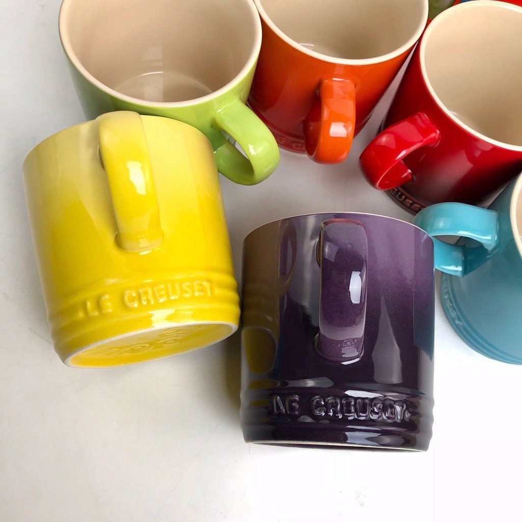 France Le Creuset 350ml MUG Rainbow Six piecesingle ชุดแก้วกาแฟหูเดียว