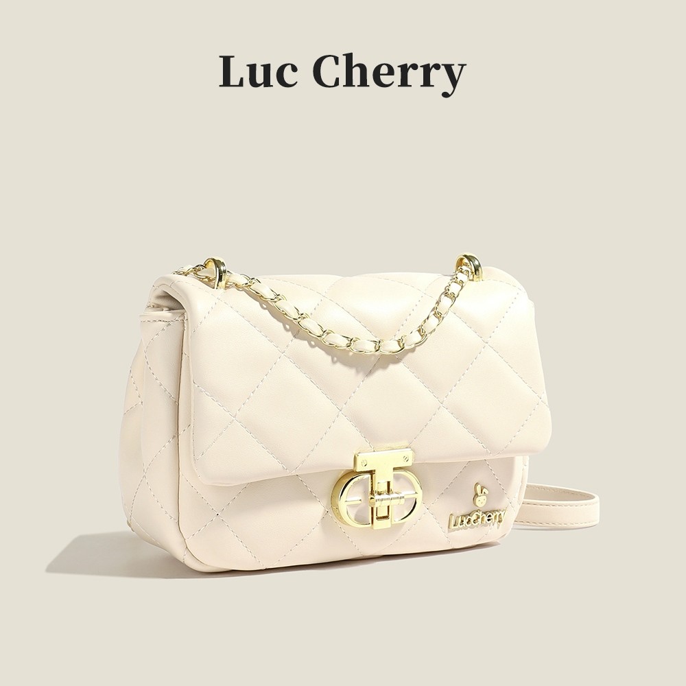 CZA YT0012 LUCCHERRY PREMIUM กระเป๋าสะพายสตรีฟรีถุงกระดาษกระเป๋าสะพายนําเข้า สง่างาม