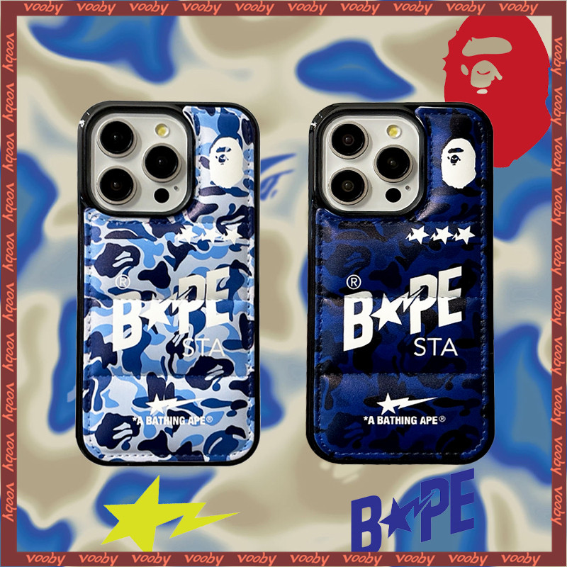 APE STA blue camouflage BAAPE Down Jacketเคสโทรศัพท์เหมาะสําหรับIPhone17 17AIR 17PM 16 16P 16ProMax 15 15P 15PM 14PM 14Plus 13 13P 13PM 12 12Pro 12PM 11 11 11Pro 11P