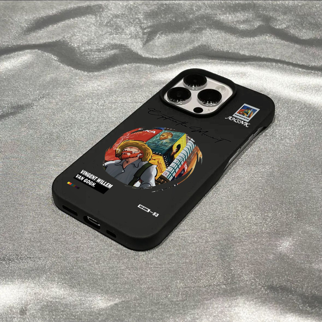 ภาพวาดสีน้ำมันศิลปะ เคสสําหรับ iphone 16 15 Pro Max 11 14 XR 13 12 Pro Max X Xs Max 13 12 11 ครึ่งแพ็คคลาสสิกMatte Softเคสโทรศัพท์