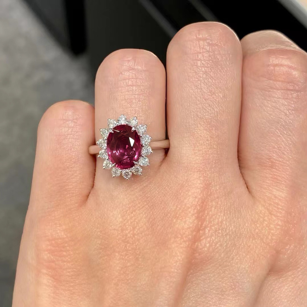 ใหม่ Blue Zircon แหวนแฟชั่นเครื่องประดับ Cubic Zirconia เจ้าสาวงานแต่งงานหมั้นของขวัญ - รูปที่ 4