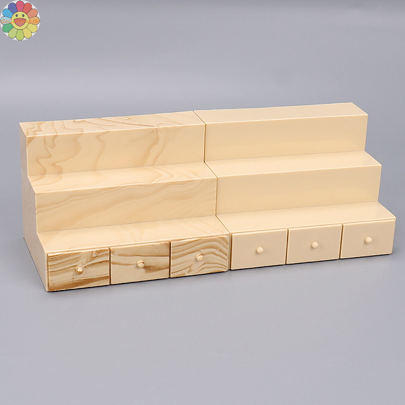 Gogo Dollhouse Bookshelf Storage Closet Miniature Book Table Shelf Model DIY Toys TH